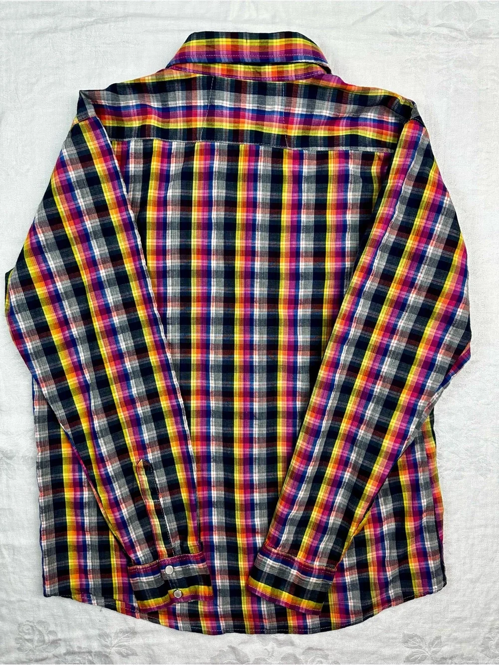 Wrangler Men's Multicolor Plaid Western Shirt